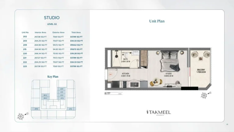 Divine Elements floor plan Studio · 337 sqft