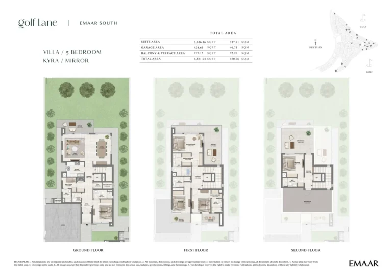 Golf Lane floor plan 5-спальн. · 4891 sqft
