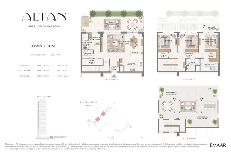 Altan Tower floor plan 3-спальн. · 4080 кв. фут