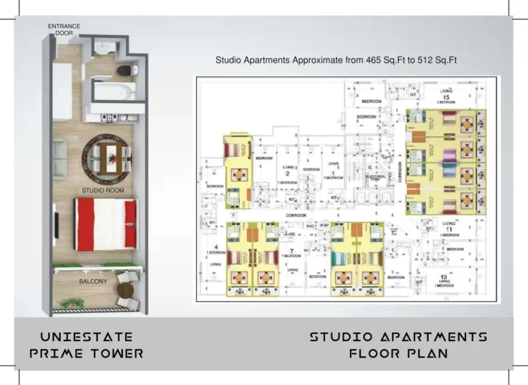 UniEstate Prime Tower floor plan Studio