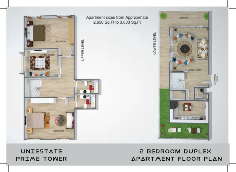 UniEstate Prime Tower floor plan 2 BR