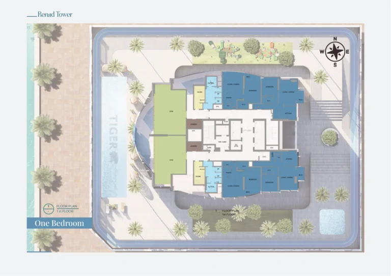 Lorena Tower floor plan 1-спальн.