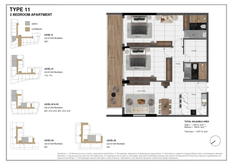Park Lane 2 by Heilbronn floor plan 2 BR · 1327 sqft
