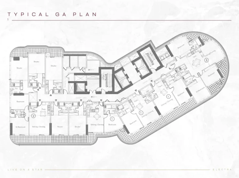 Acube Electra floor plan Studio