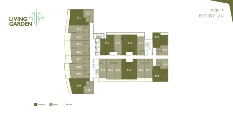 Living Garden 2 floor plan Студия
