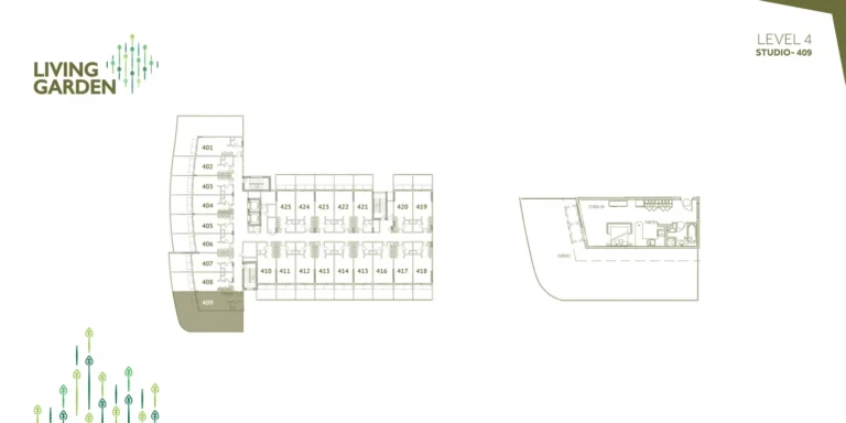 Living Garden 2 floor plan Студия
