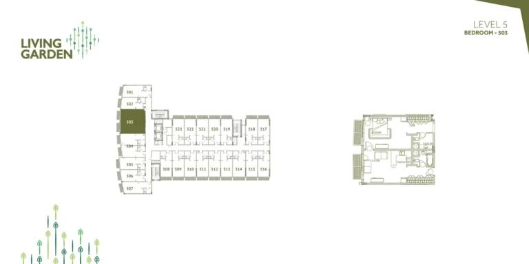 Living Garden 2 floor plan 1-спальн.