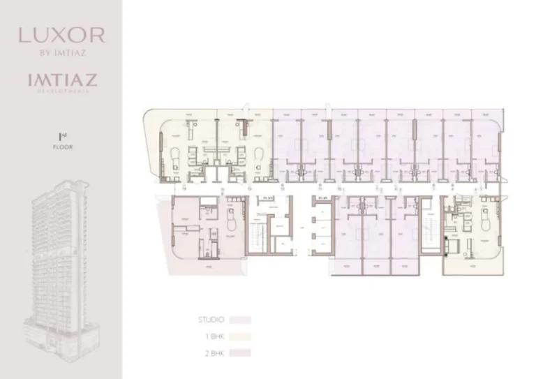 Luxor Residences floor plan Studio
