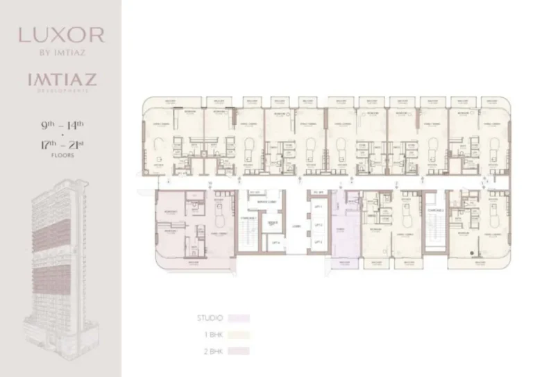 Luxor Residences floor plan Studio