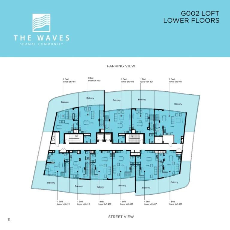Shamal Waves floor plan 1 BR