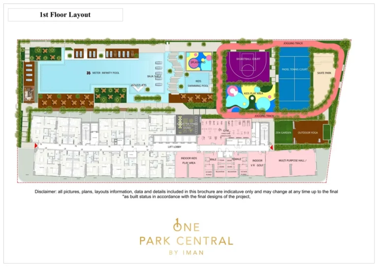 One Park Central floor plan Studio