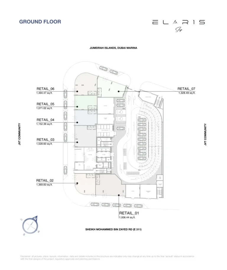 Elaris Sky floor plan Studio · 1494 sqft