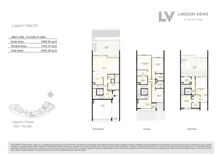 Lagoon Views 3 floor plan 4 BR · 4445 sqft
