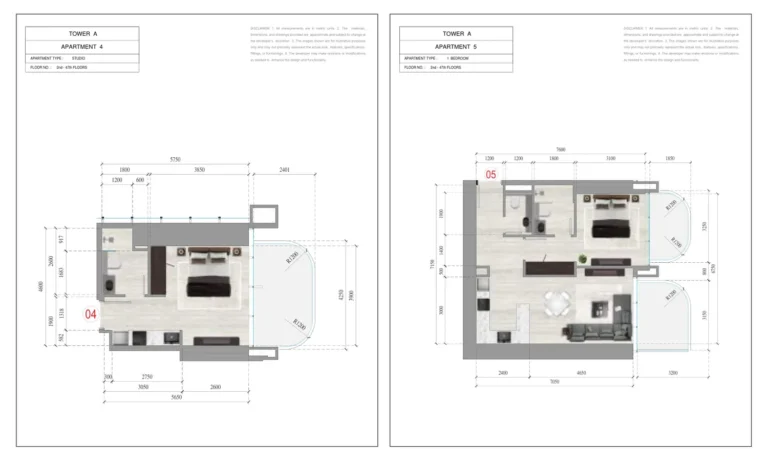 Ananda Towers floor plan Студия