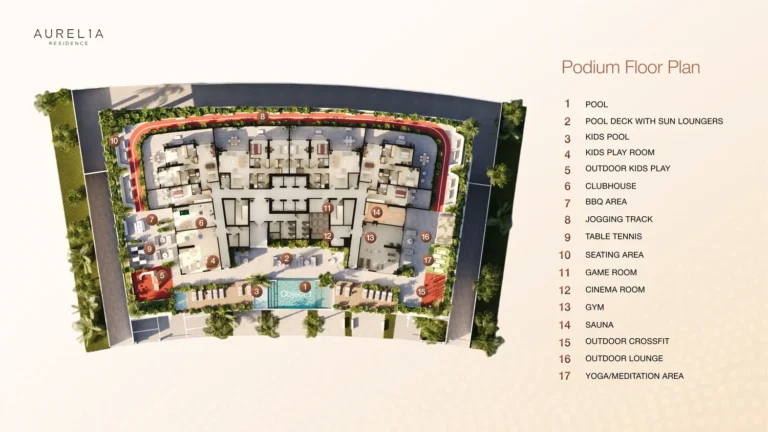 Aurelia Residence floor plan Studio