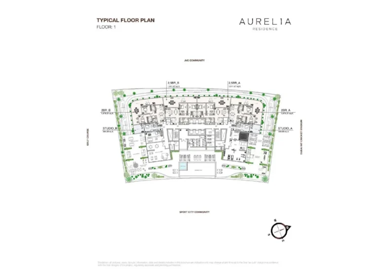 Aurelia Residence floor plan Studio