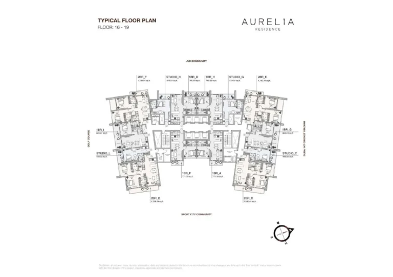 Aurelia Residence floor plan Studio