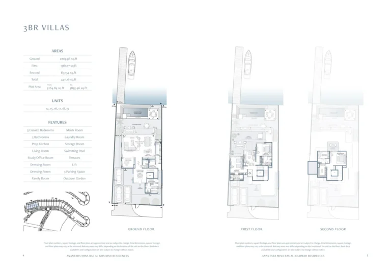 Mina by Azizi floor plan 3 BR · 4411 sqft