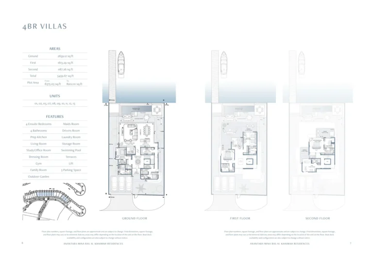 Mina by Azizi floor plan 4 BR · 5459 sqft