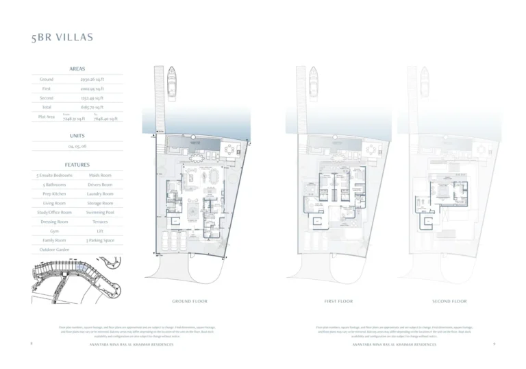 Mina by Azizi floor plan 5 BR · 6185 sqft