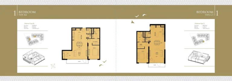 Q Gardens Boutique Residence floor plan 1 BR · 1010 sqft