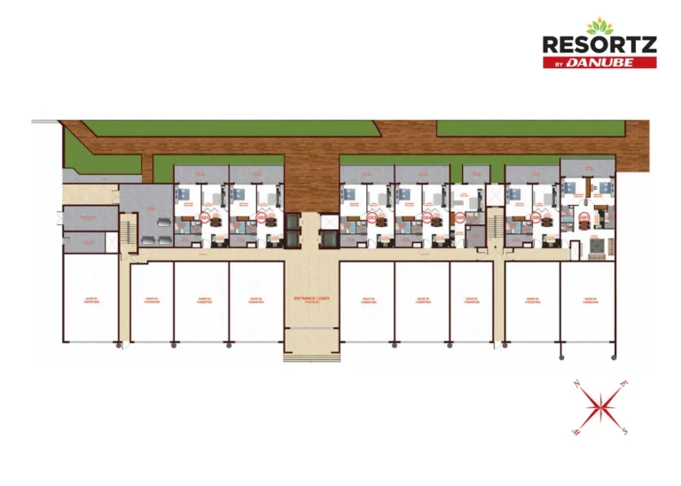 Resortz by Danube floor plan Студия