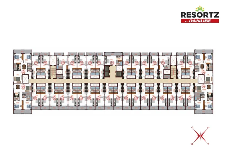 Resortz by Danube floor plan Студия