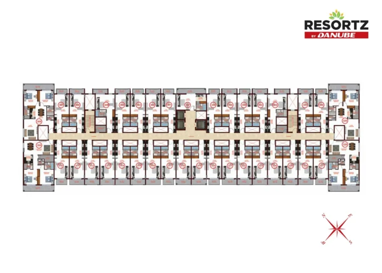 Resortz by Danube floor plan Студия