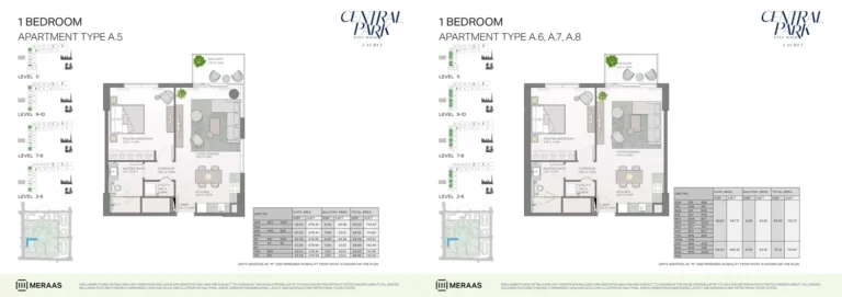 Laurel at Central Park floor plan 1-спальн.