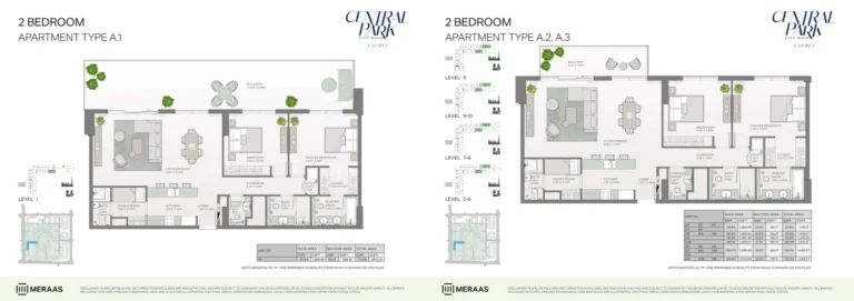 Laurel at Central Park floor plan 1-спальн.