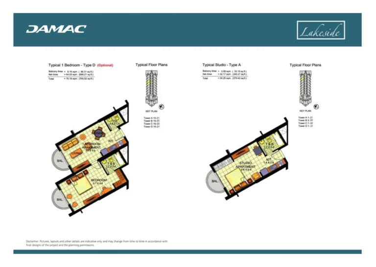 Lakeside floor plan 1-спальн. · 713 sqft