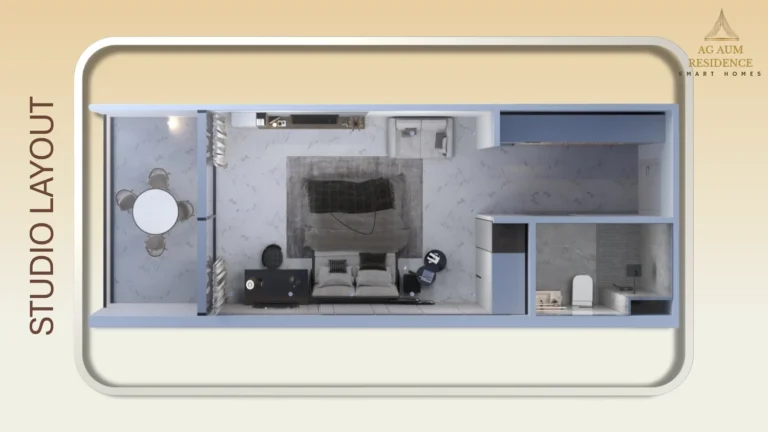 AG AUM Residence floor plan Студия