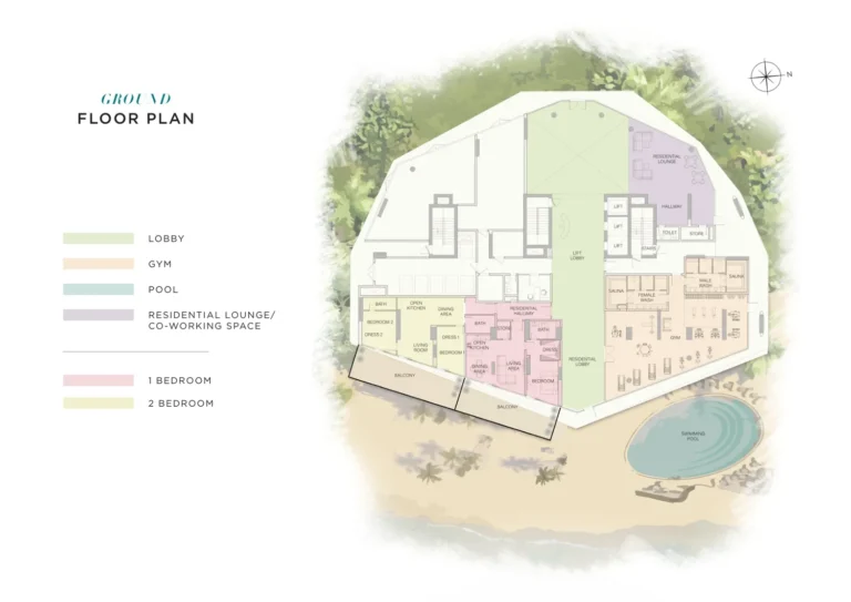 Beach Vista floor plan Studio