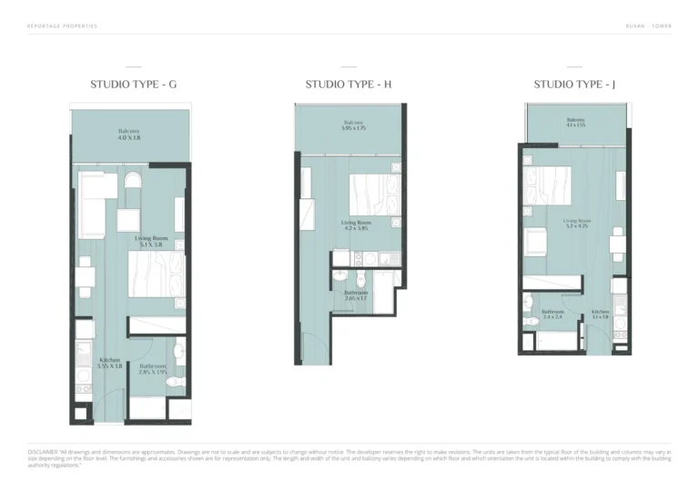 Rukan Tower floor plan Studio