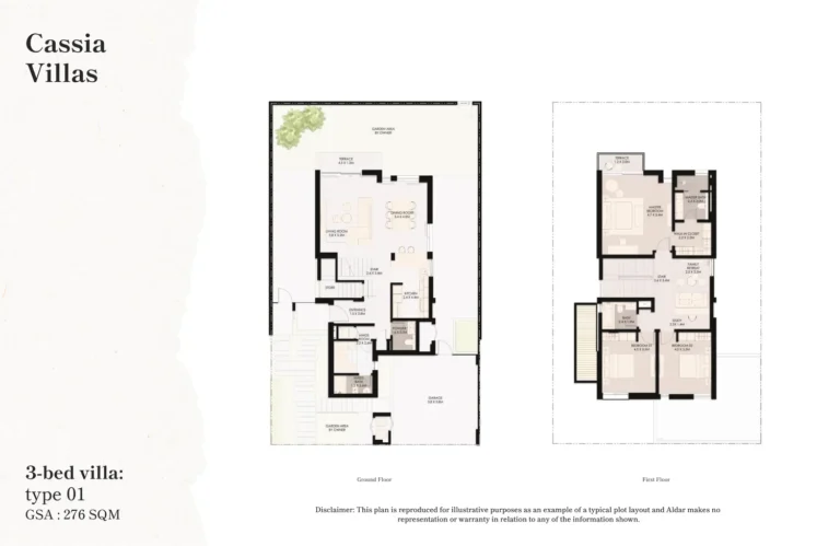 The Wilds Residences floor plan 3-спальн.