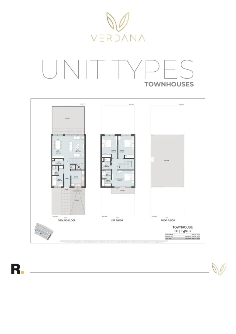 Verdana Residence 6 floor plan 3-спальн. · 2554 кв. фут