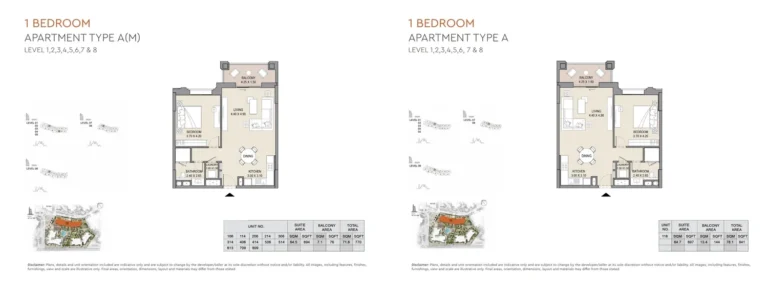 Asayel Building 3 floor plan 1-спальн. · 841 sqft