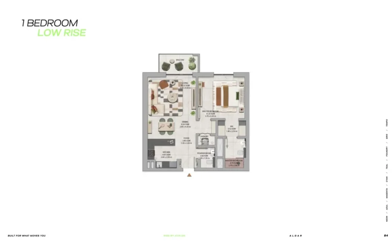 Rise by Athlon 2 floor plan 1-спальн.