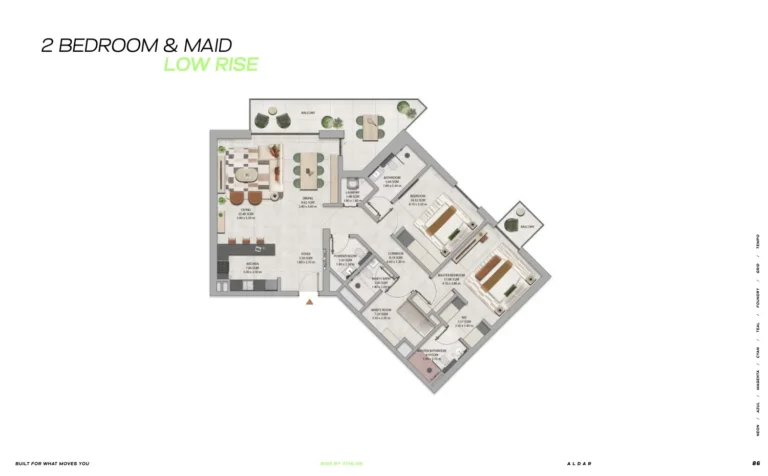 Rise by Athlon 2 floor plan 2-спальн.