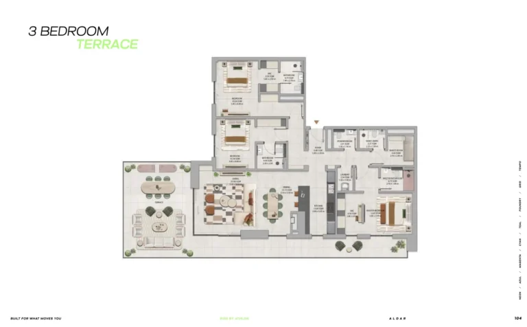 Rise by Athlon 2 floor plan 3-спальн.
