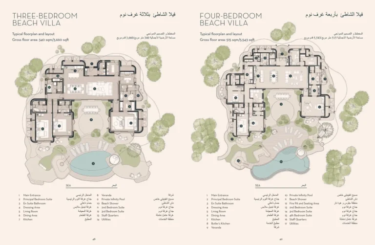 Four Seasons Private Residences DIFC floor plan 3-спальн. · 3660 кв. фут