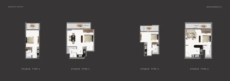 Aras Residence floor plan Студия