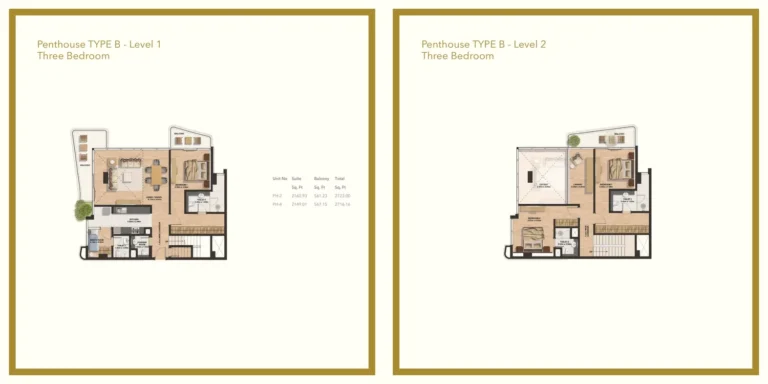 Gemini Splendor floor plan 2-спальн. · 1265 кв. фут