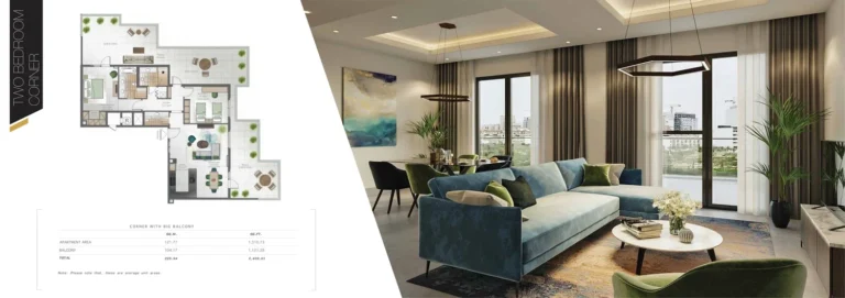 Hyati Avenue floor plan 2 BR · 2432 sqft