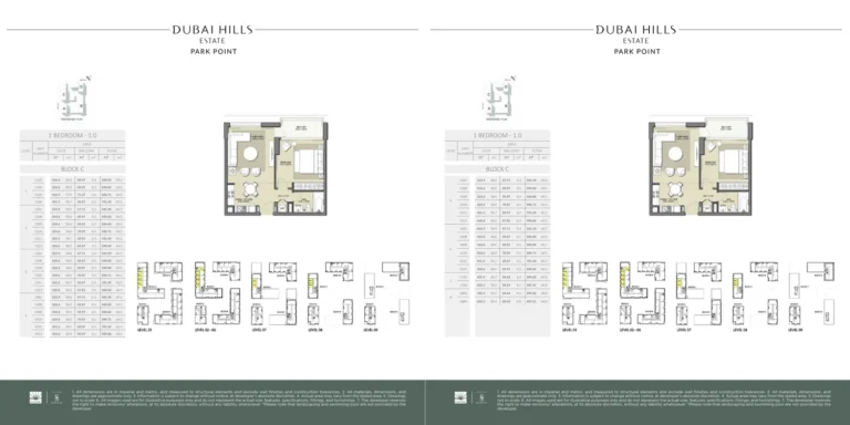 Park Point floor plan 1 BR · 684 sqft