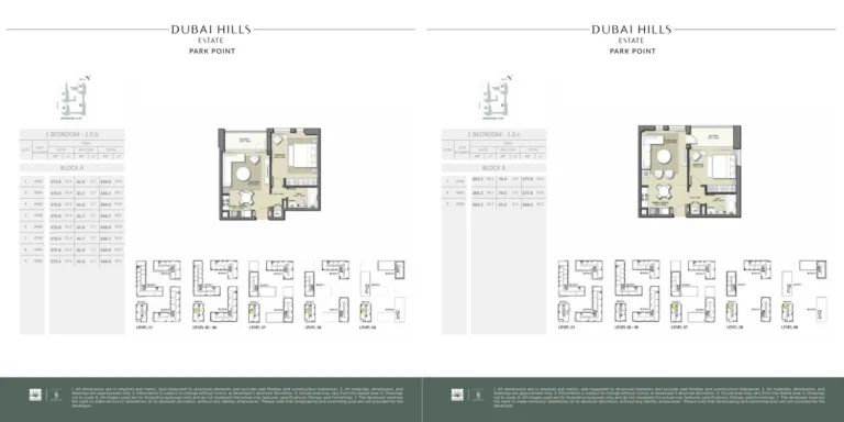 Park Point floor plan 1 BR · 694 sqft