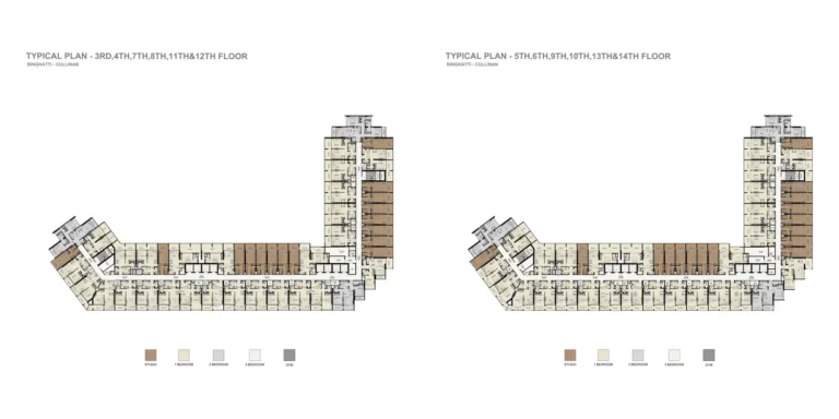 Binghatti Cullinan floor plan Studio