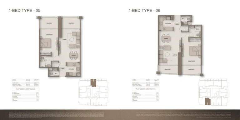 Binghatti Moonlight floor plan 1 BR · 831 sqft
