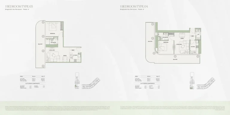 Binghatti Skyterraces floor plan 1 BR · 861 sqft