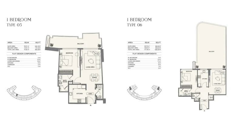 Binghatti Wraith floor plan 1 BR · 805 sqft